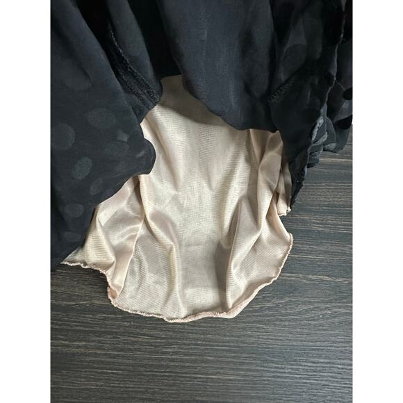 Anthropologie Eva Franco Black Velvet polka dot Women's formal dress size 2 - Picture 7 of 7